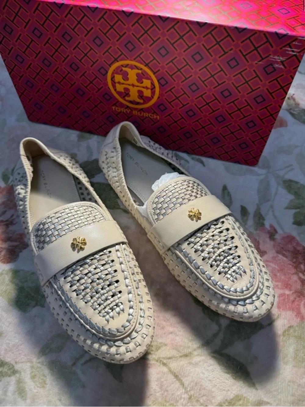 Tory Burch NWT Woven Ballet Loafer $378 Sz 8.5